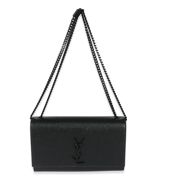Saint Laurent Black Grain De Poudre Medium Kate Chain Bag - Picture 4 of 7
